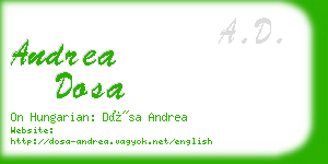 andrea dosa business card